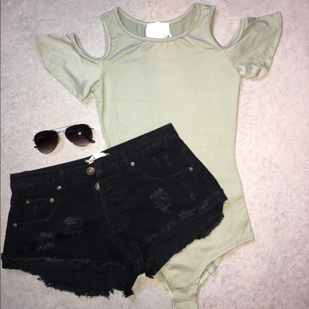 Cold Shoulder Bodysuit - Picture 2 of 2